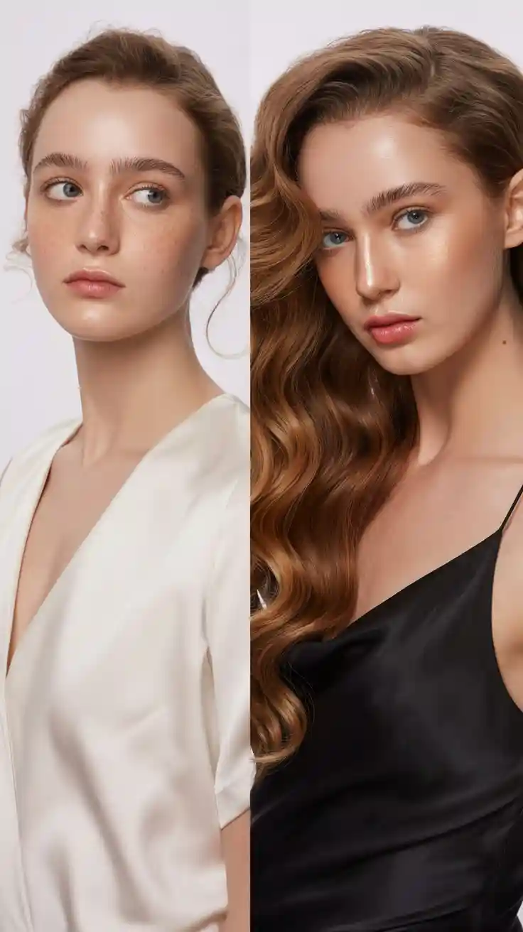 Extensions vorher nachher: Haarverlängerung mit Echthaar, Beispiel 17