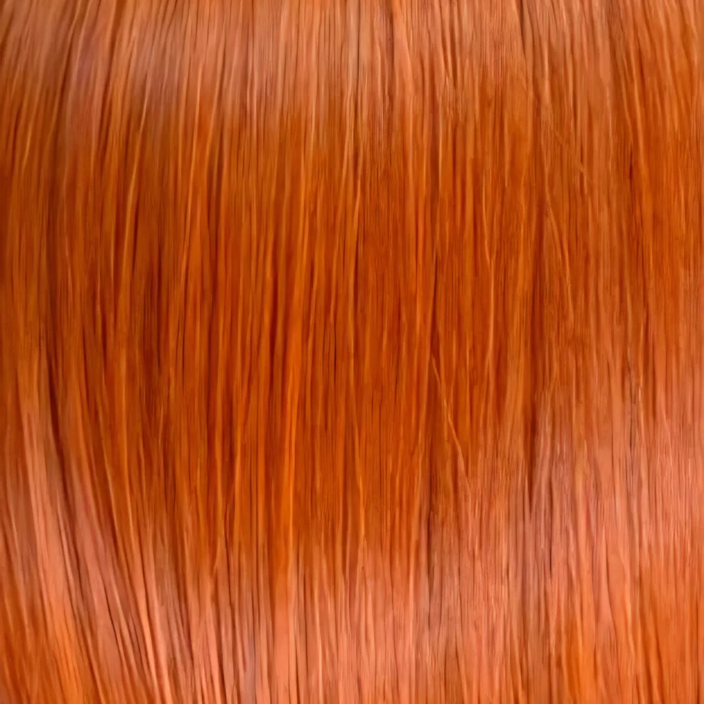 Dunkles Orange Echthaar Extensions