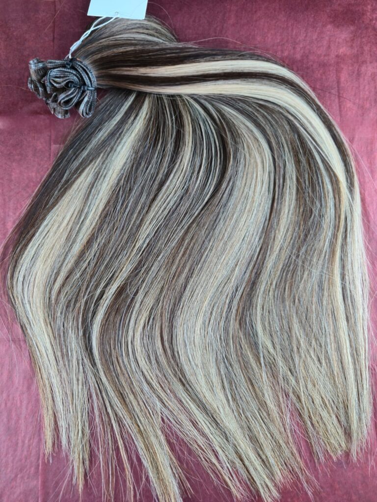 Echthaar Tressen Genius Weft 50 cm 175 g · Balayage Chocolate Brown
