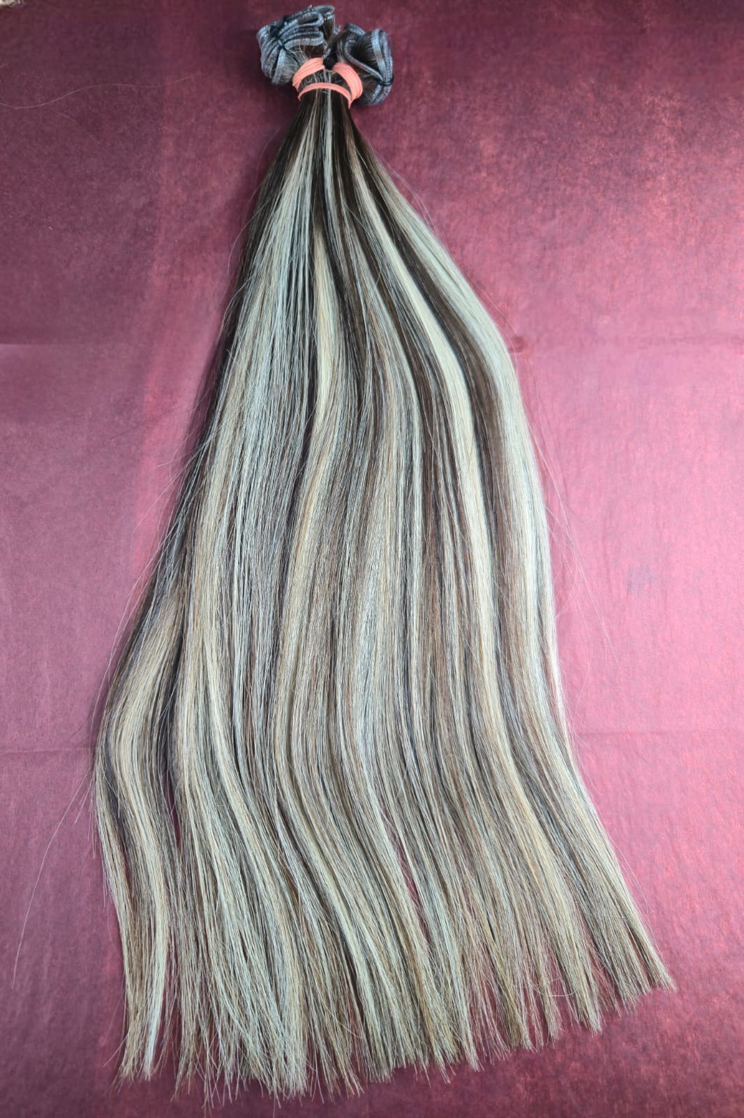 Echthaar Tressen Genius Weft 50 cm 175 g Balayage Chocolate Brown