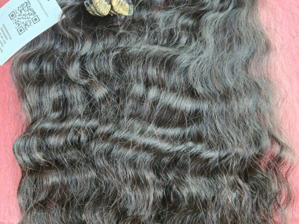 Tape Extensions Invisible Tape 55 cm 100 g · Stark gewellt · Naturschwarz / Off Black #1B