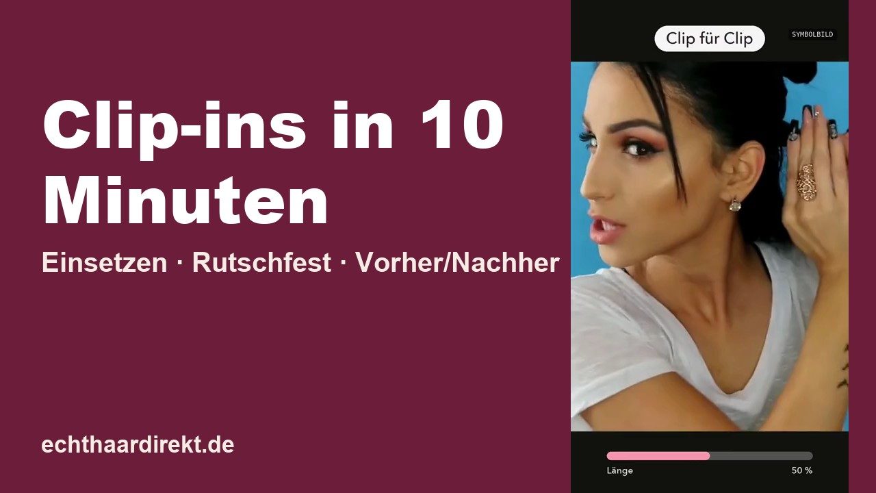 Video: Clip-in Extensions aus Echthaar: einsetzen, stylen, rutschfest – in 10 Minuten